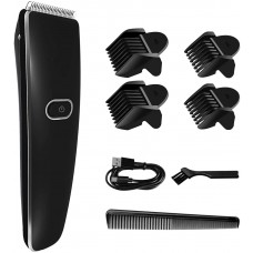 One-Button Cordless Hair Clipper Trimmer Kit with Stainless Steel Blades, 3/6/9/12mm Detachable Combs for Kids, Adults